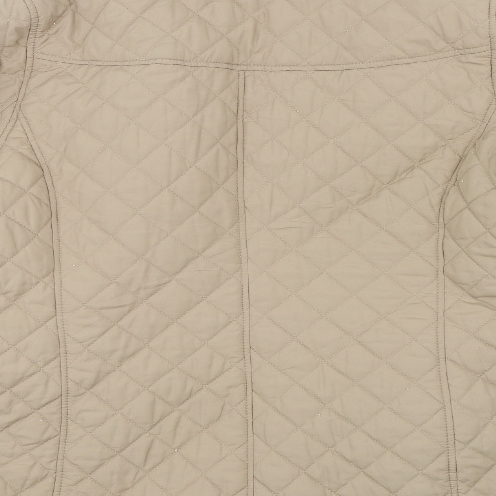 Marks and Spencer Womens Beige   Quilted Coat Size 18