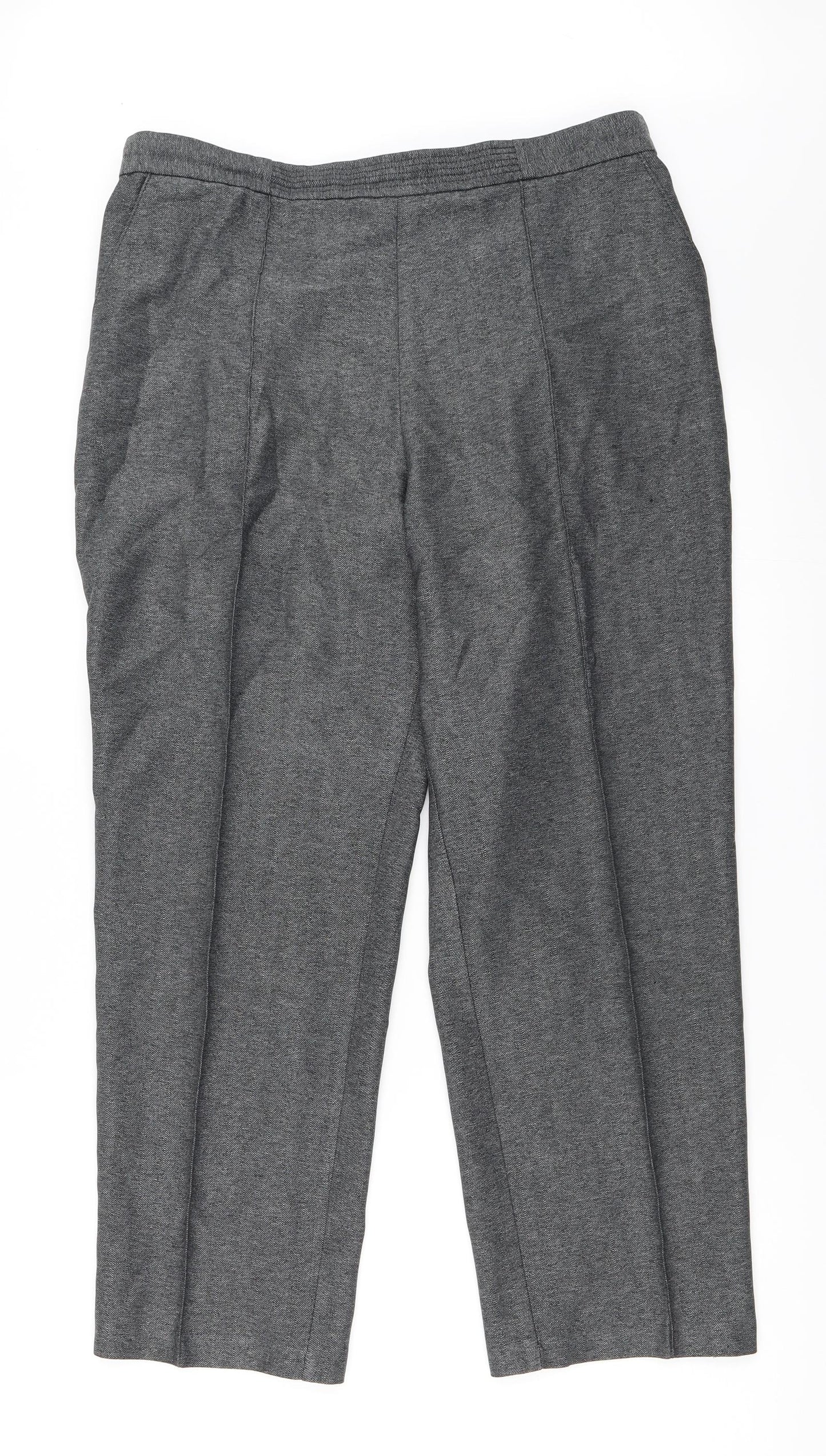Marks and Spencer Womens Grey   Trousers  Size 14 L26 in