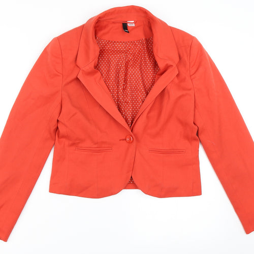 H&M Womens Red   Jacket Blazer Size 38