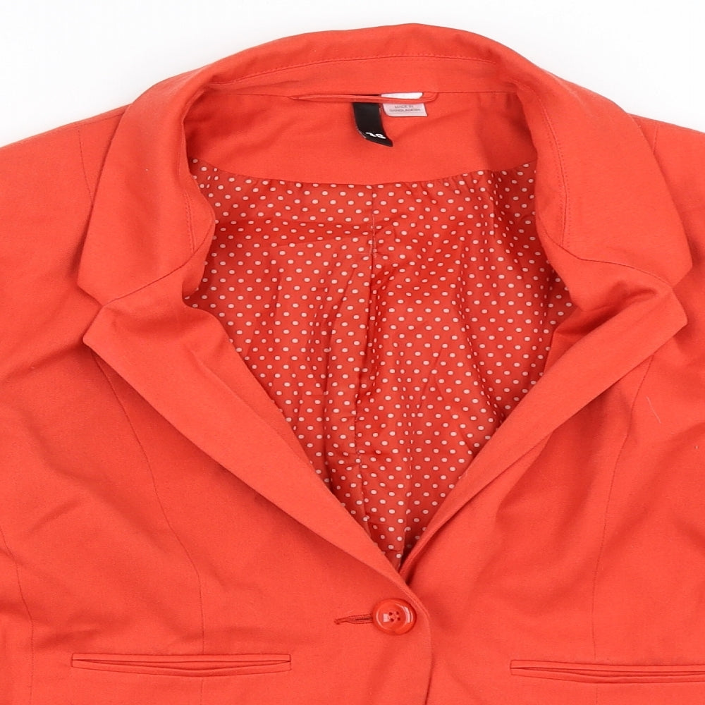 H&M Womens Red   Jacket Blazer Size 38