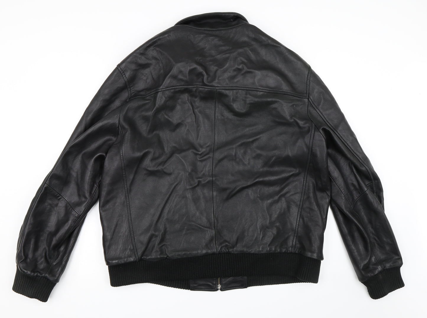 Marks and Spencer Mens Black   Biker Coat Size XL