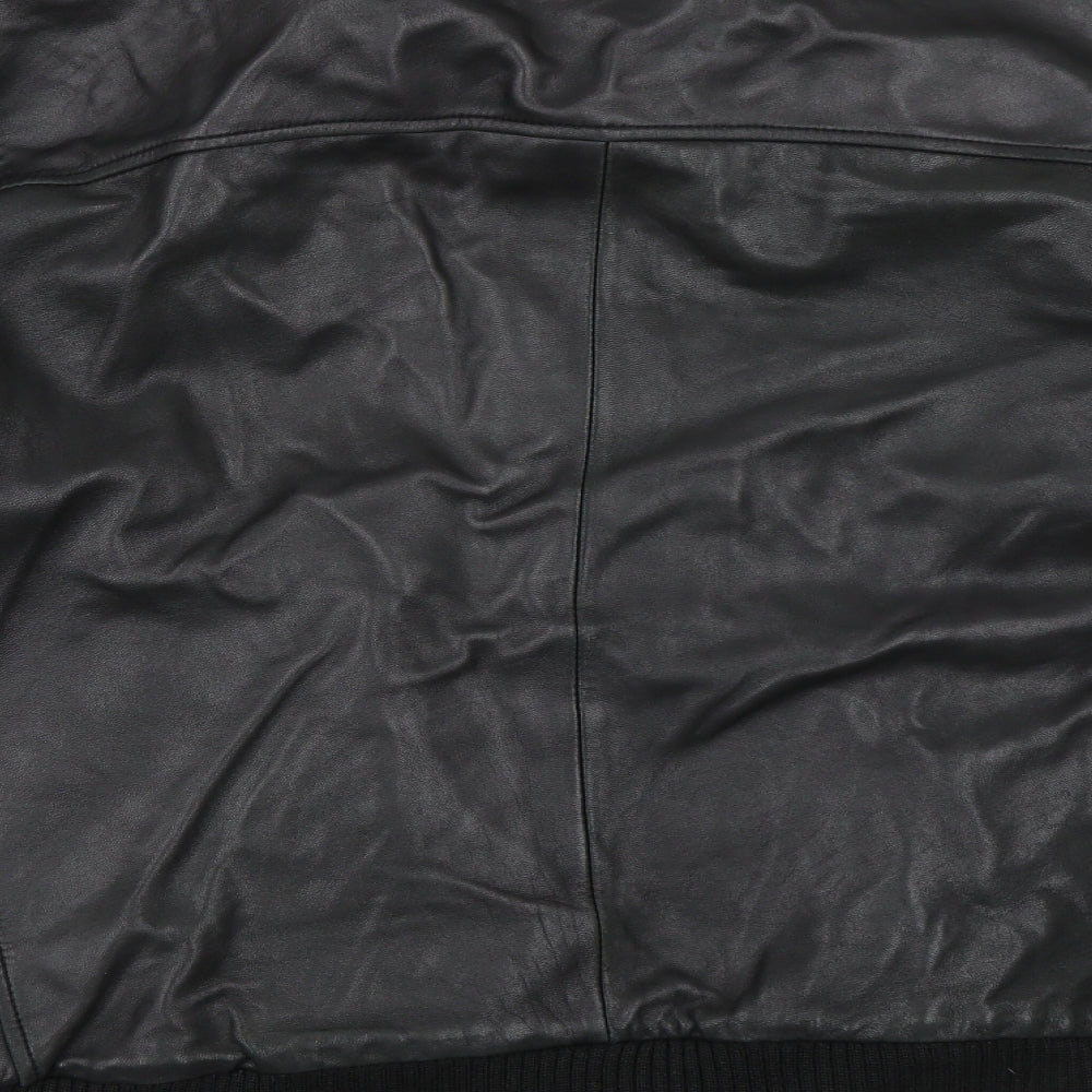Marks and Spencer Mens Black   Biker Coat Size XL