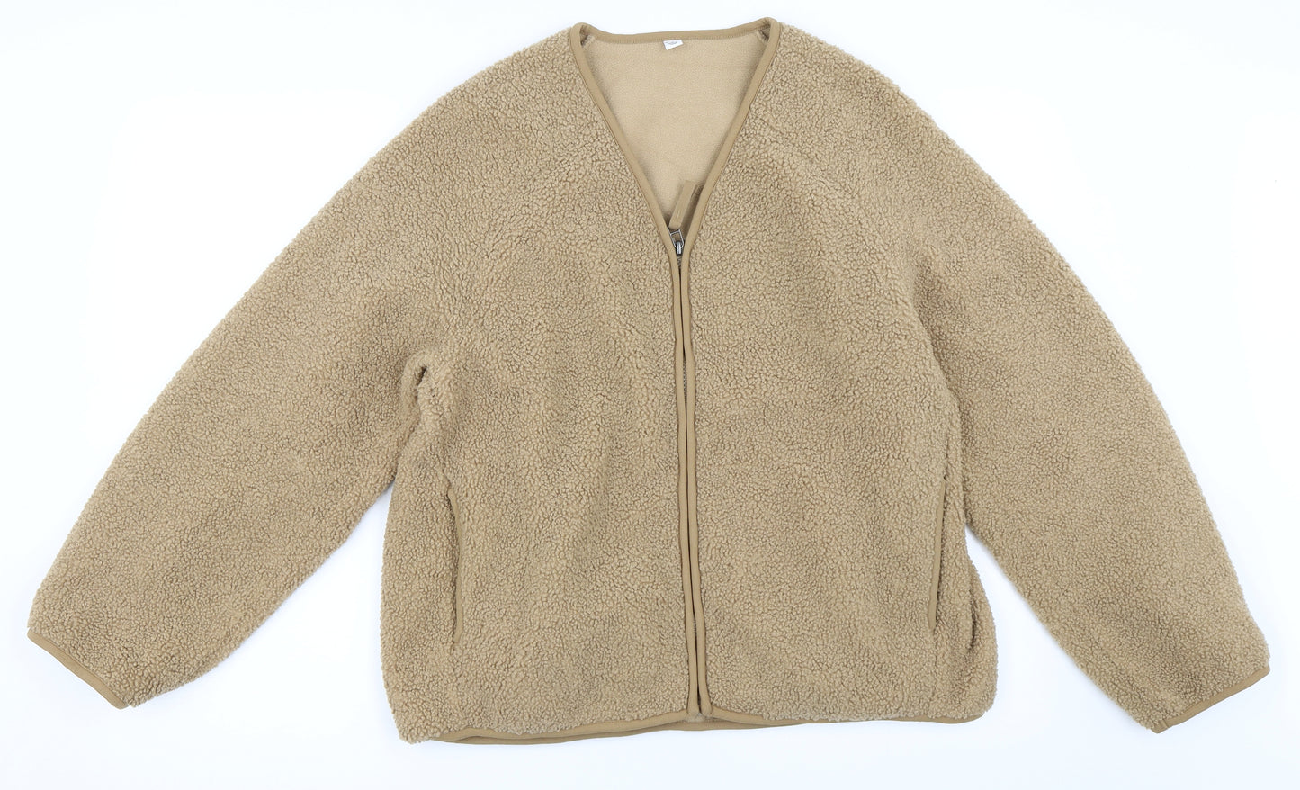 Uni Qlo Womens Beige   Jacket  Size L  - Teddy Jacket