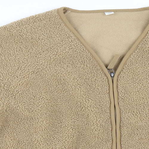 Uni Qlo Womens Beige   Jacket  Size L  - Teddy Jacket