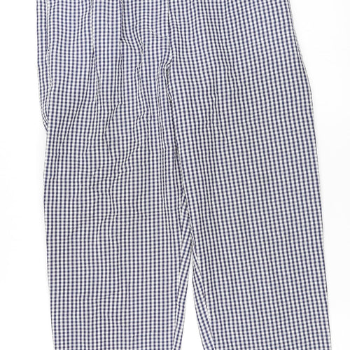 Topshop Womens Blue Check  Trousers  Size 10 L25 in