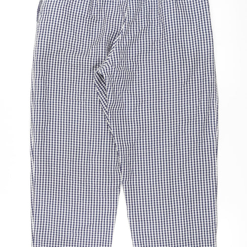 Topshop Womens Blue Check  Trousers  Size 10 L25 in