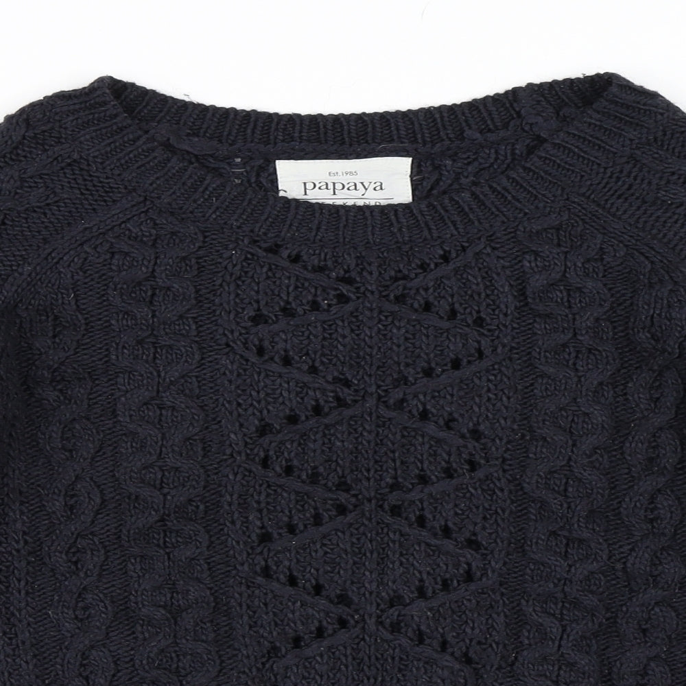 Papaya Womens Blue   Pullover Jumper Size 12