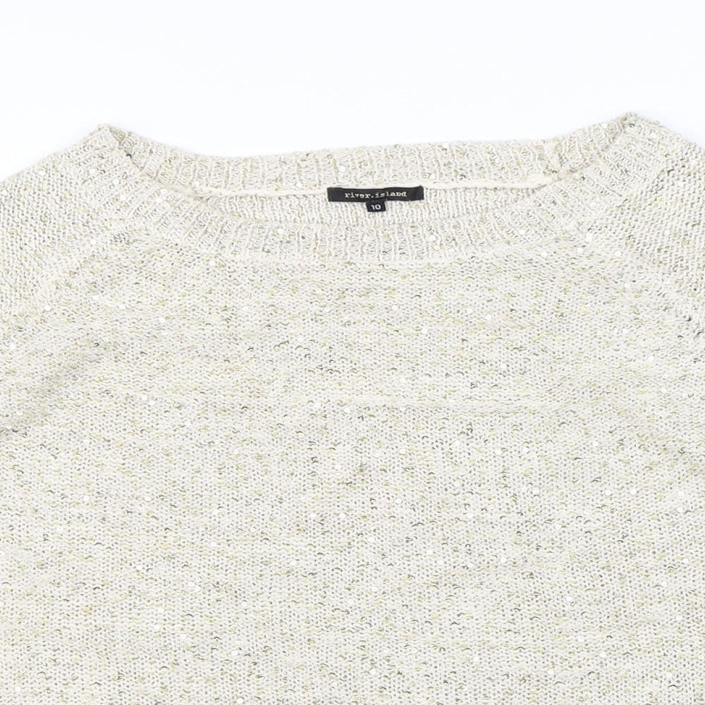 River Island Womens Ivory   Pullover Jumper Size 10