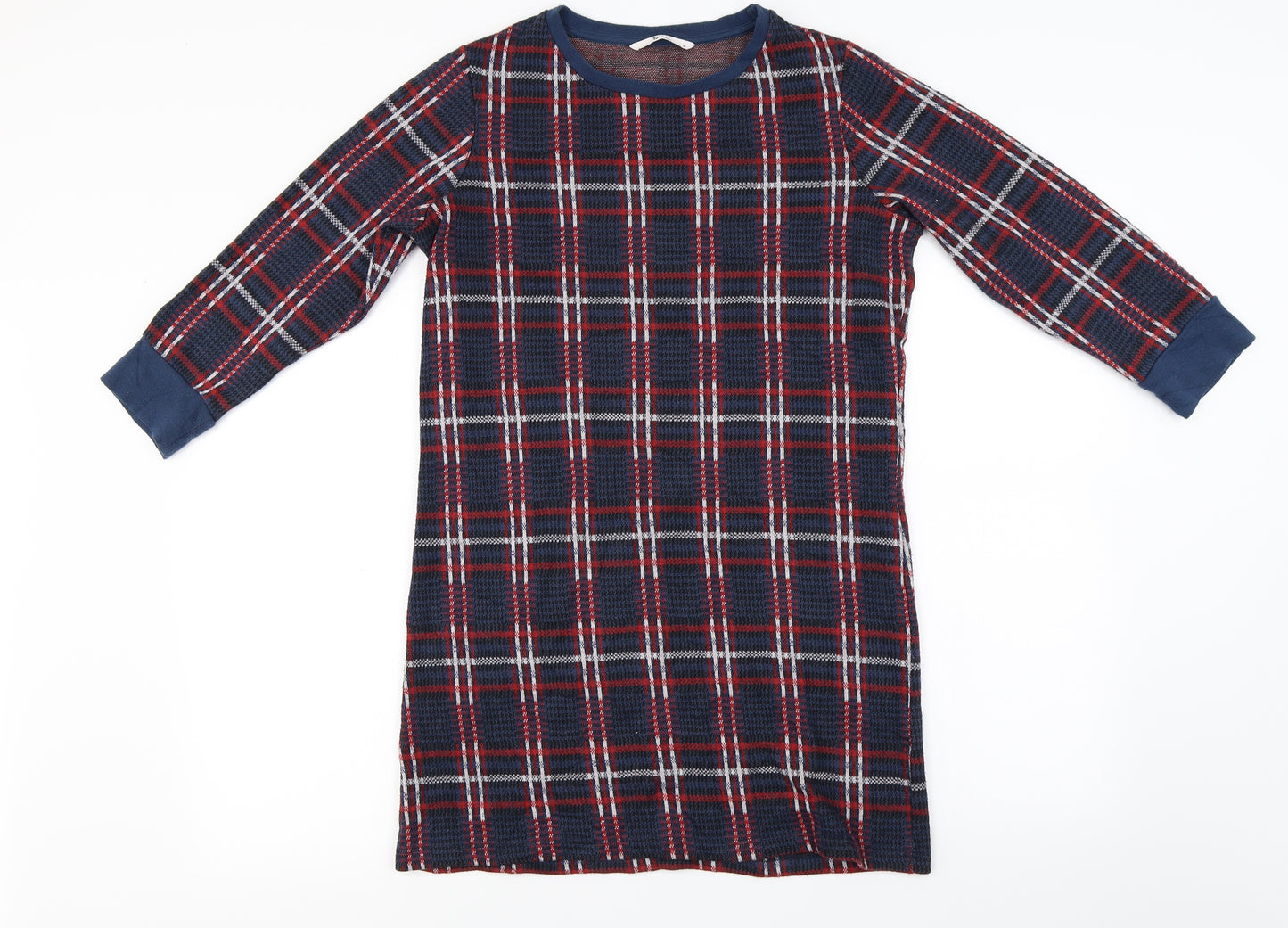 TU Womens Blue Check  Pullover Jumper Size 10