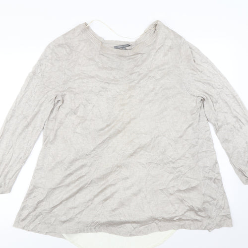 RETRO ology Womens Beige   Pullover Jumper Size XL