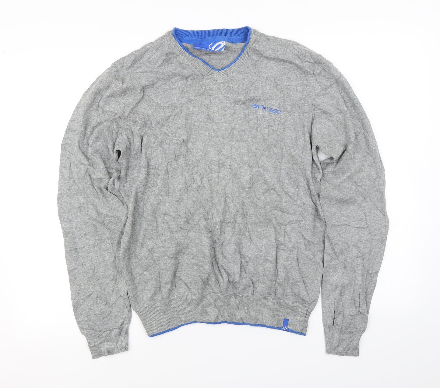 Animal Mens Grey   Pullover Jumper Size M