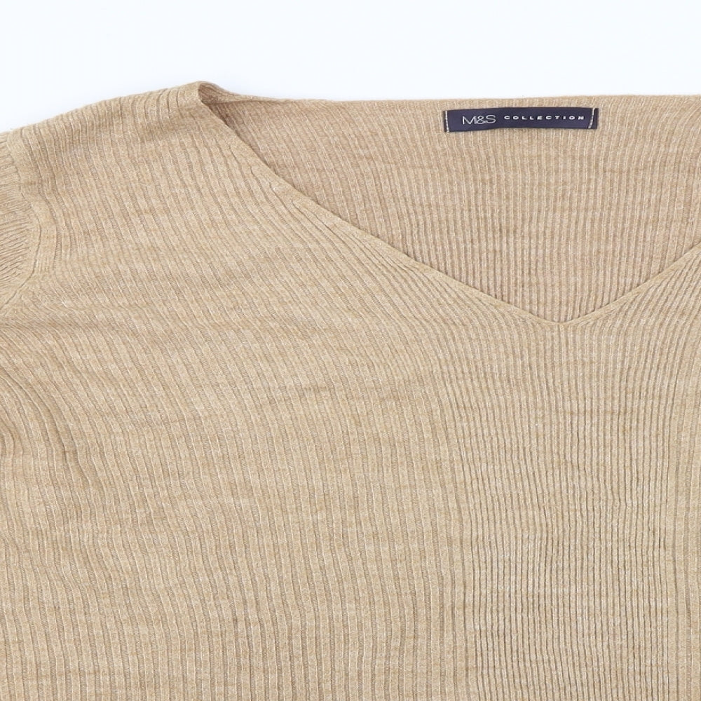 Marks and Spencer Womens Beige   Pullover Jumper Size 18