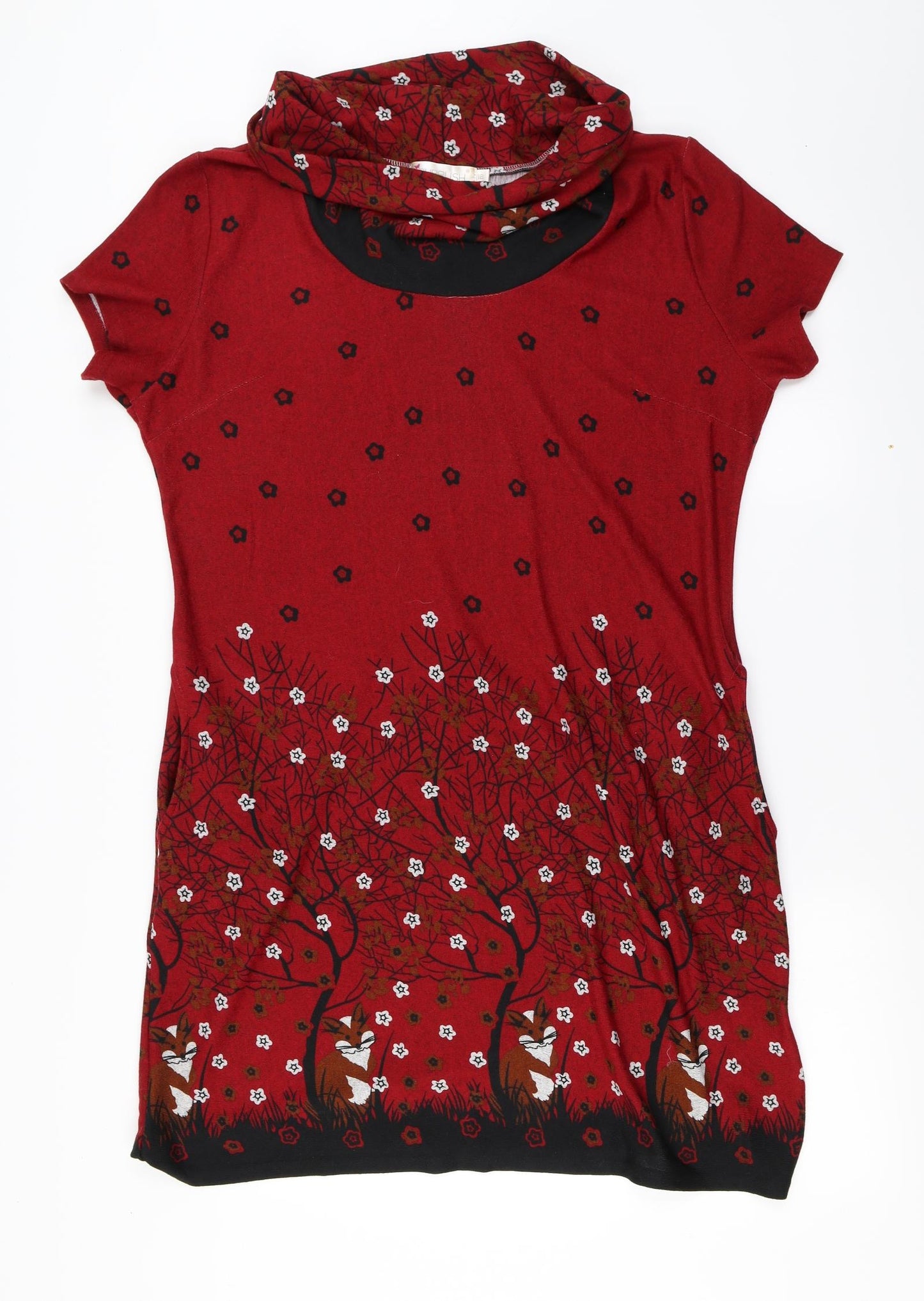 purplish  Womens Red Floral  A-Line  Size 18