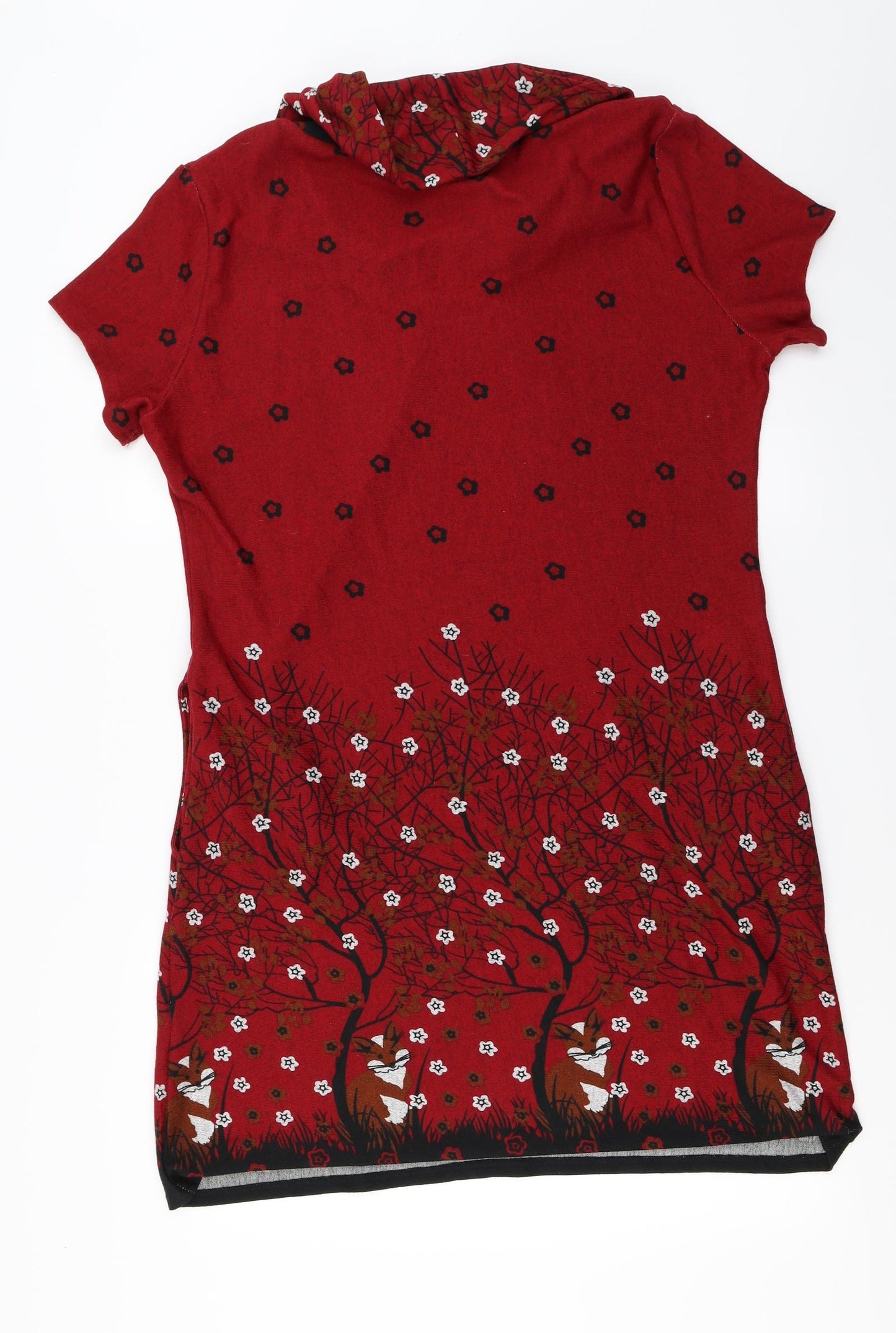 purplish  Womens Red Floral  A-Line  Size 18
