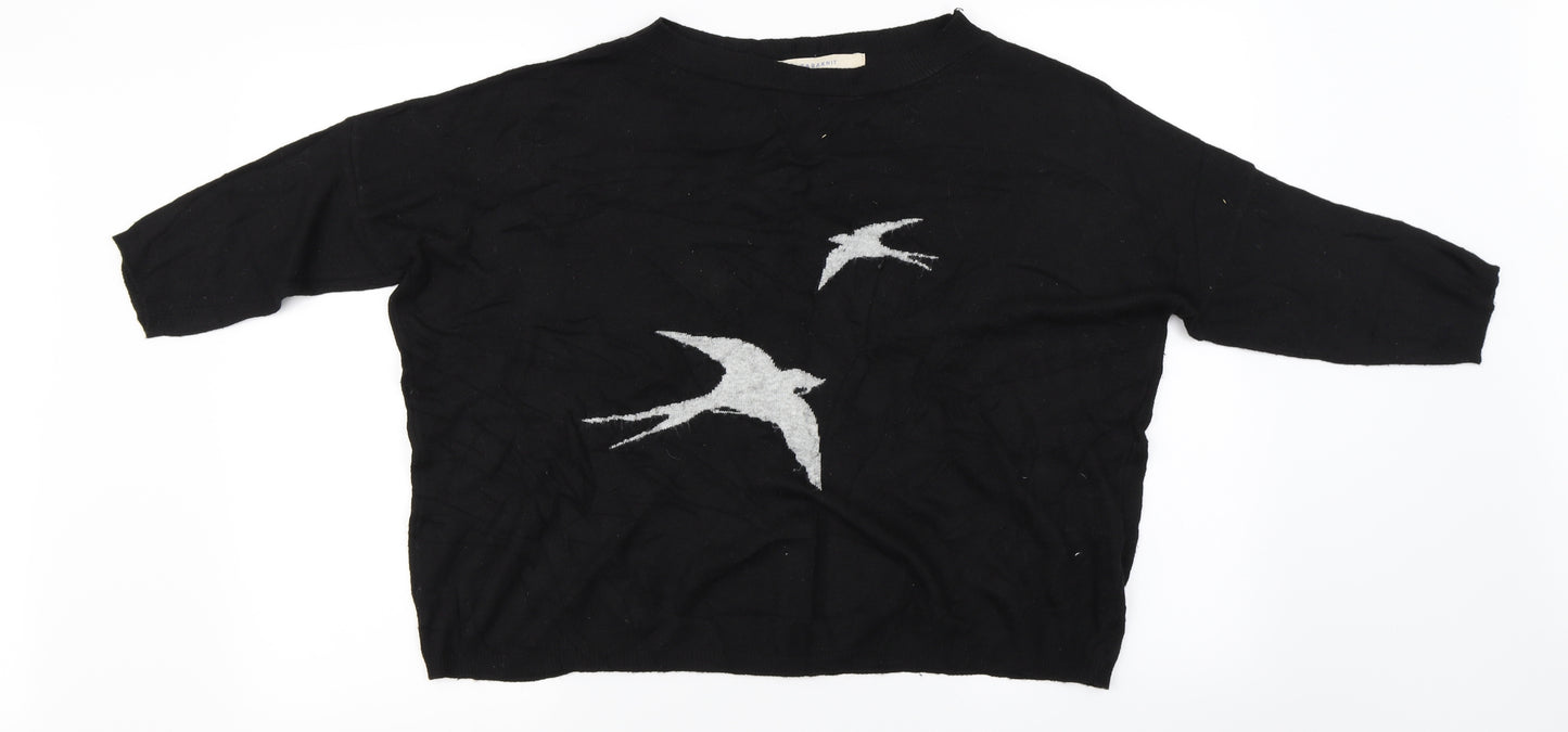 Zara Womens Black   Pullover Jumper Size M