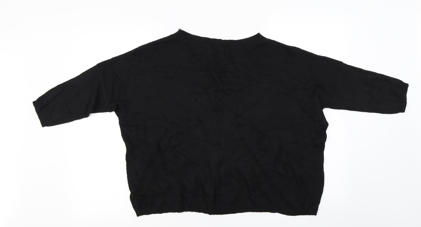 Zara Womens Black   Pullover Jumper Size M