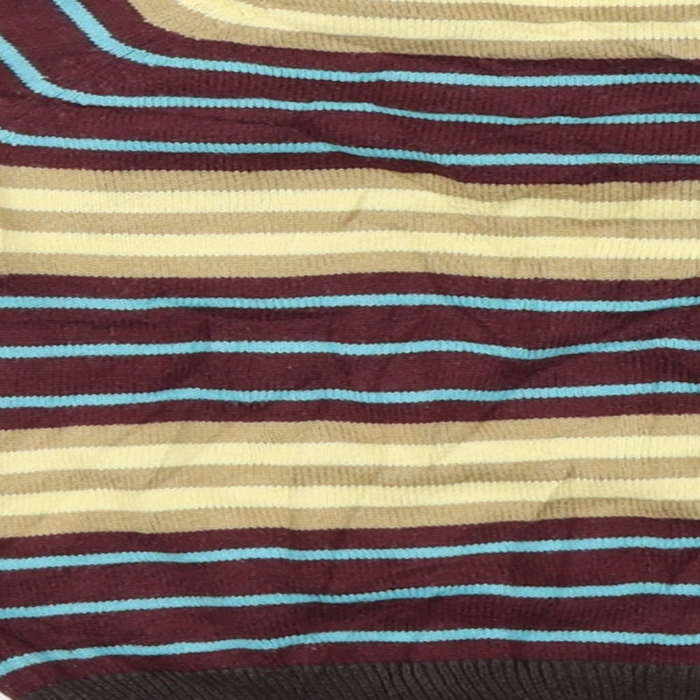 Marks and Spencer Girls Brown Striped  Pullover Jumper Size 2-3 Years
