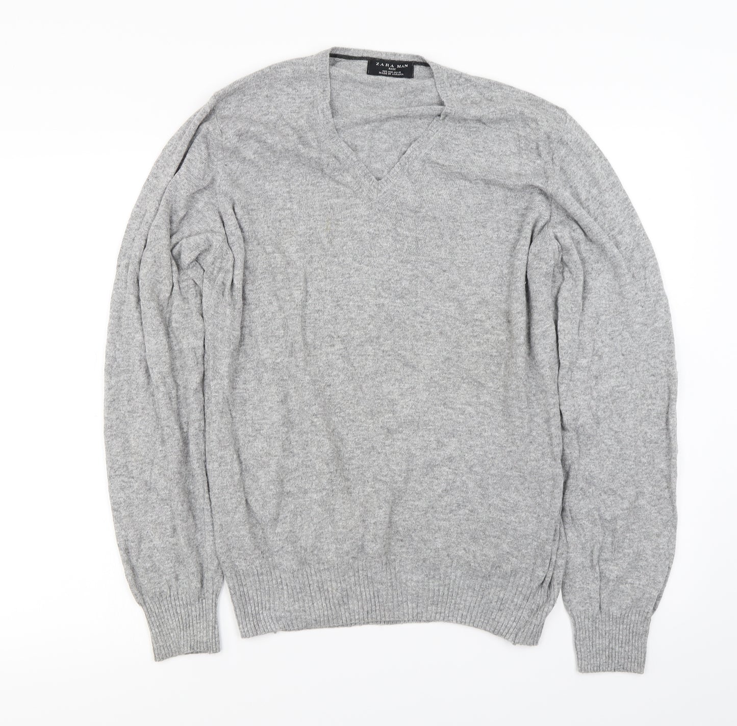 Zara Mens Grey   Pullover Jumper Size L