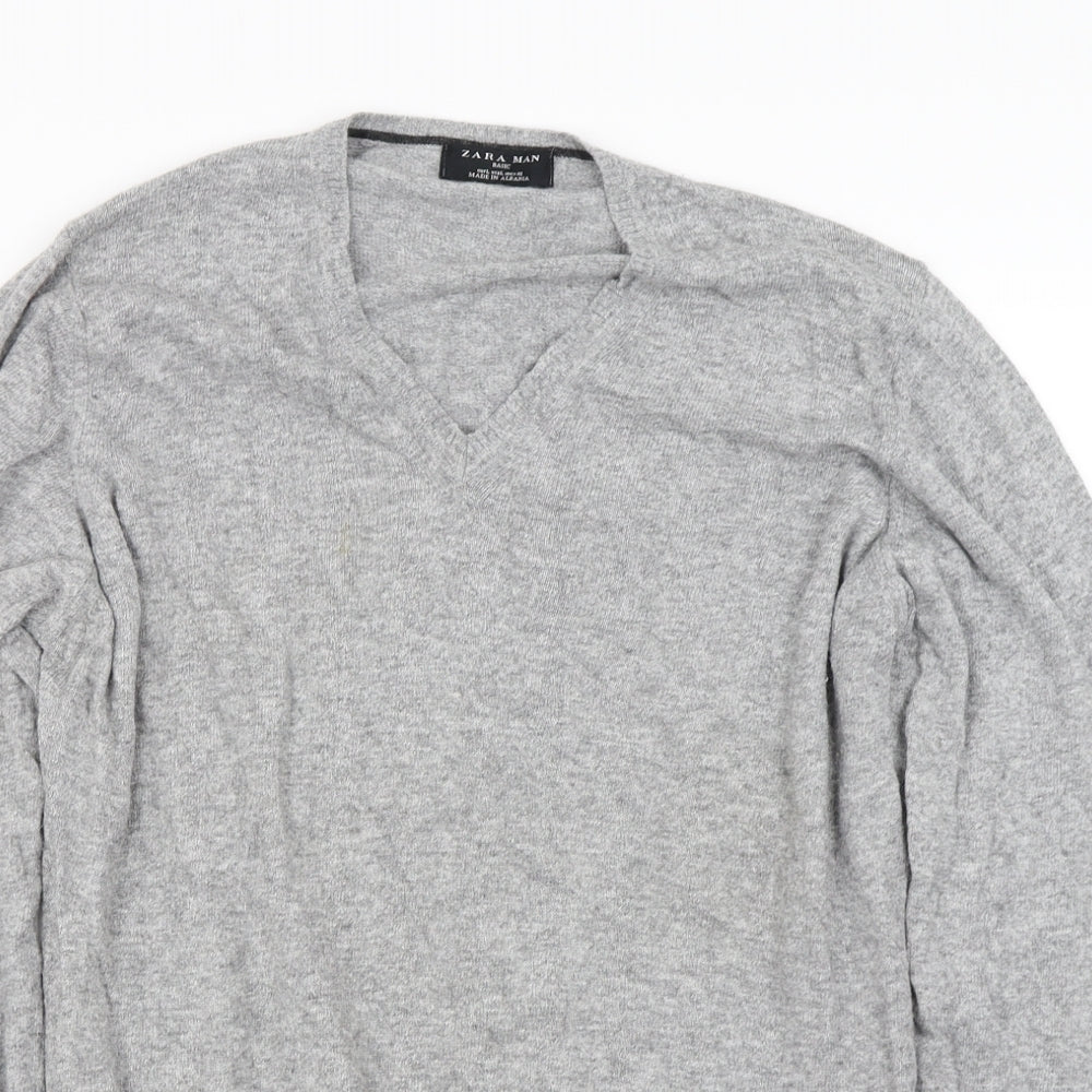 Zara Mens Grey   Pullover Jumper Size L