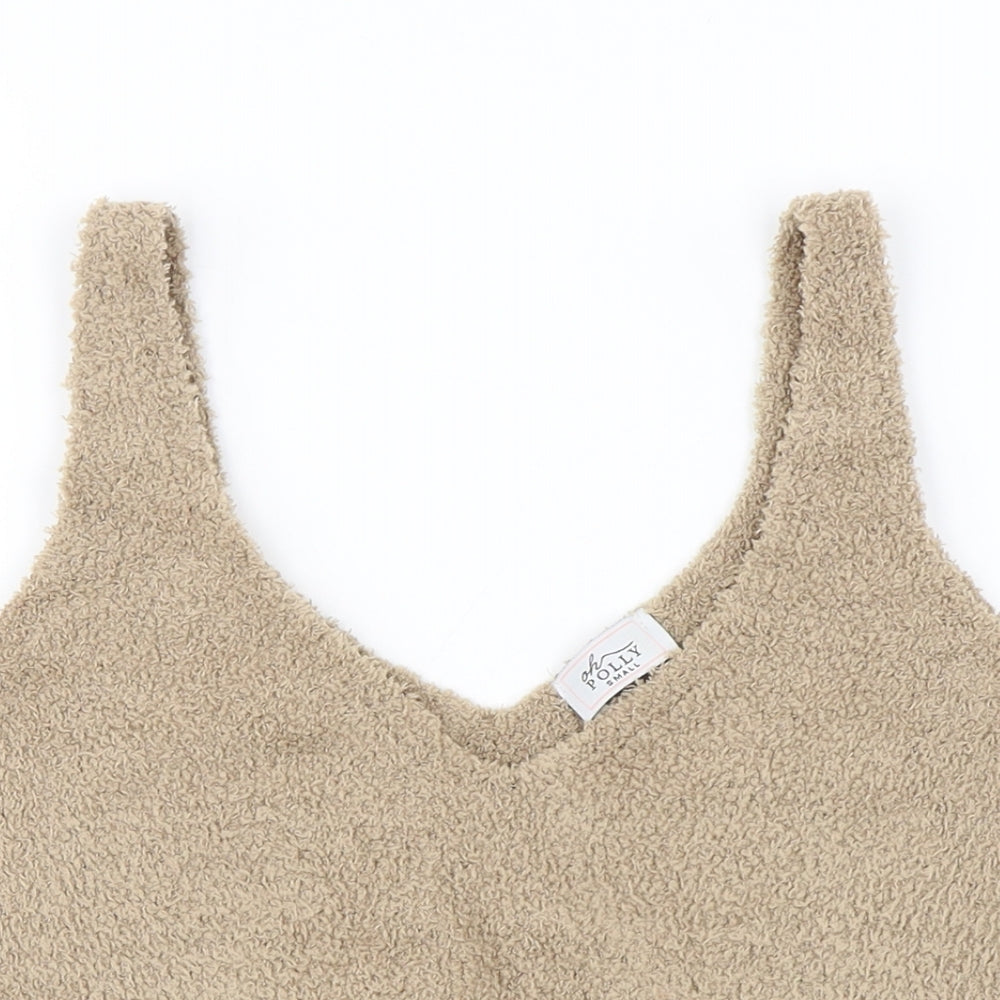 polly  Womens Brown   Basic T-Shirt Size S