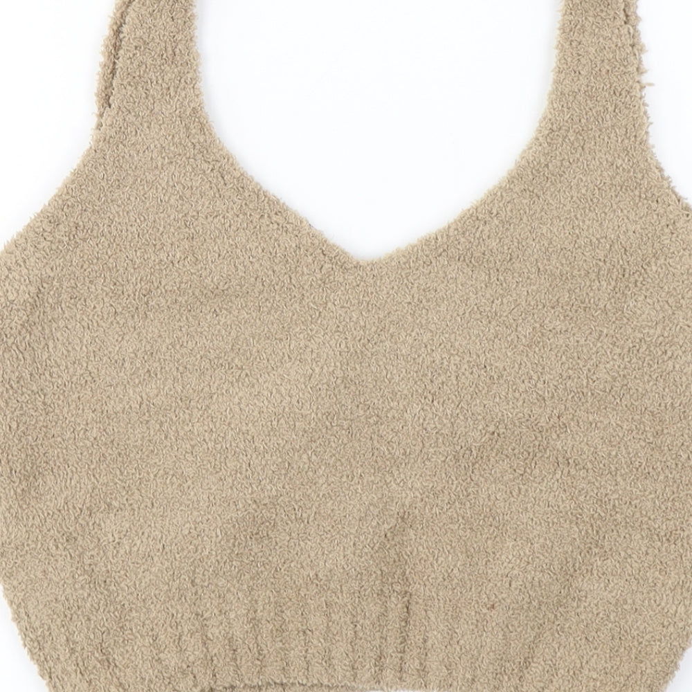 polly  Womens Brown   Basic T-Shirt Size S
