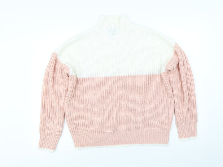 New Look Womens Pink Pullover Jumper Size S