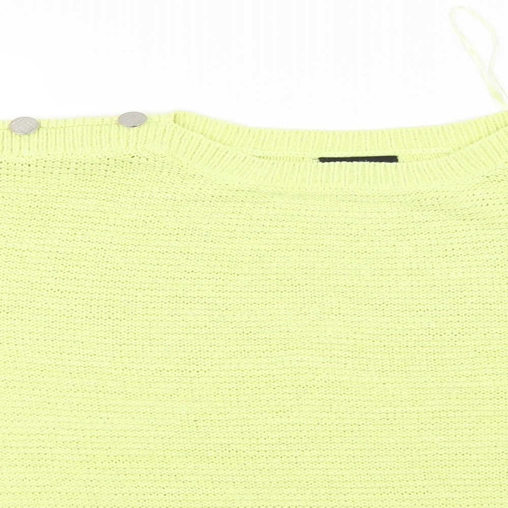 Wallis Womens Yellow   Pullover Jumper Size M