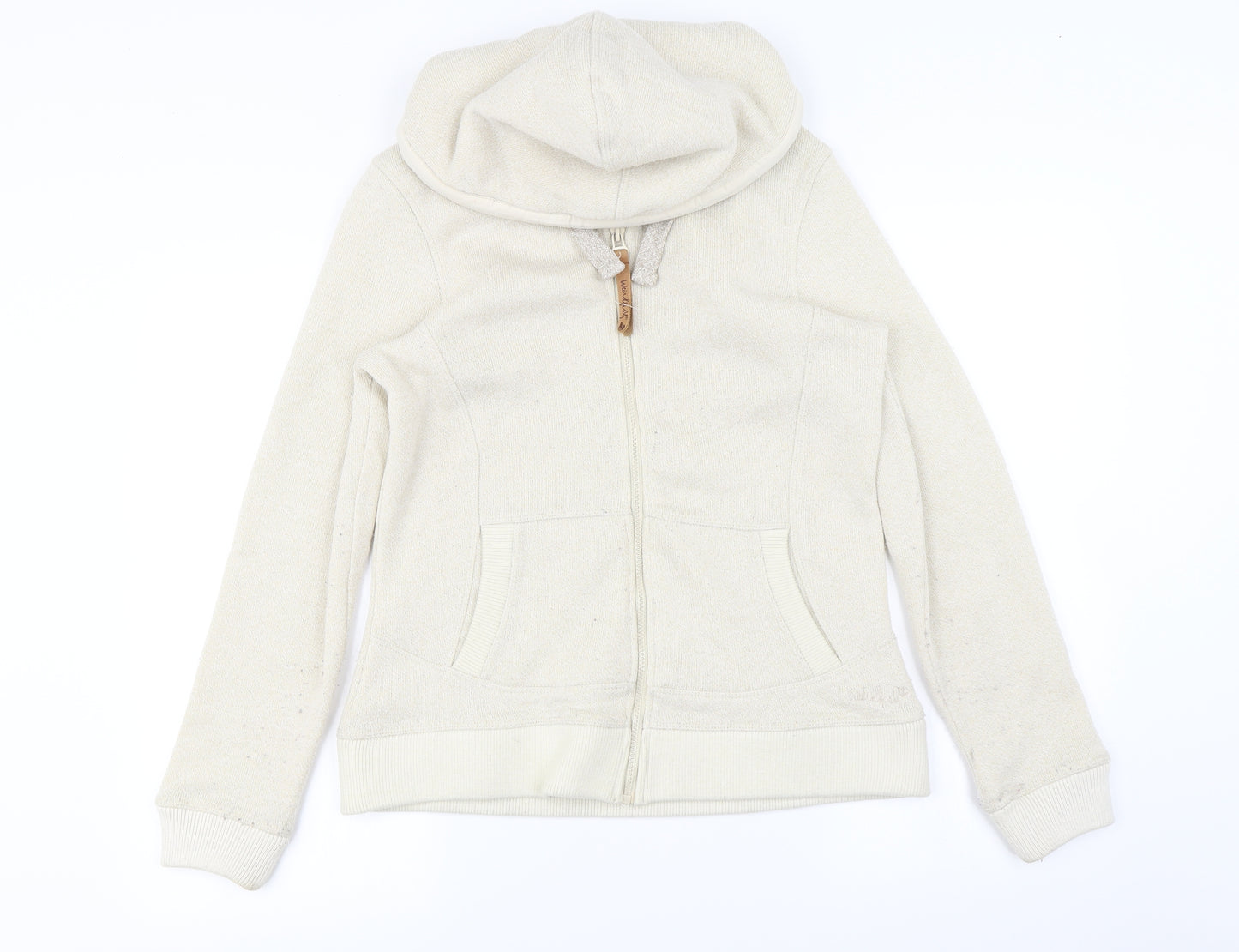 Weird Fish Womens Ivory   Full Zip Hoodie Size 10