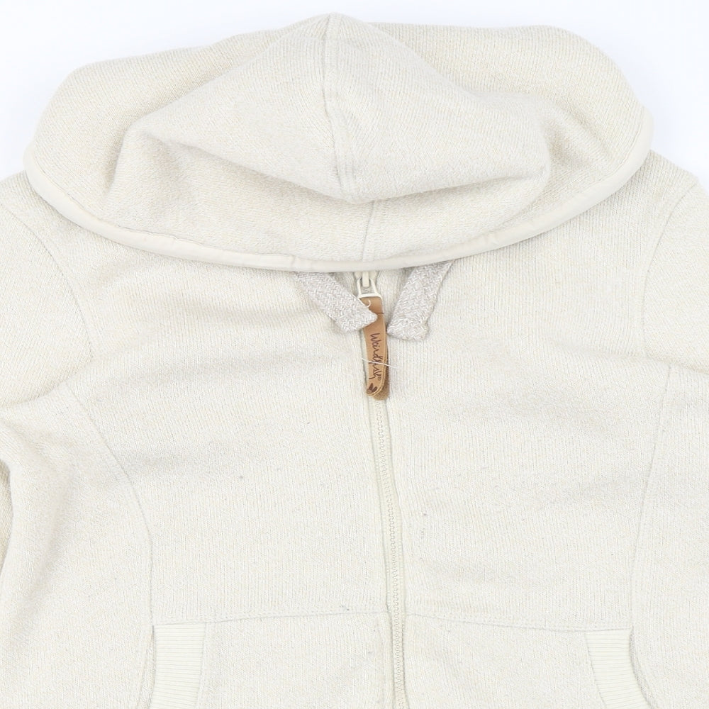 Weird Fish Womens Ivory   Full Zip Hoodie Size 10