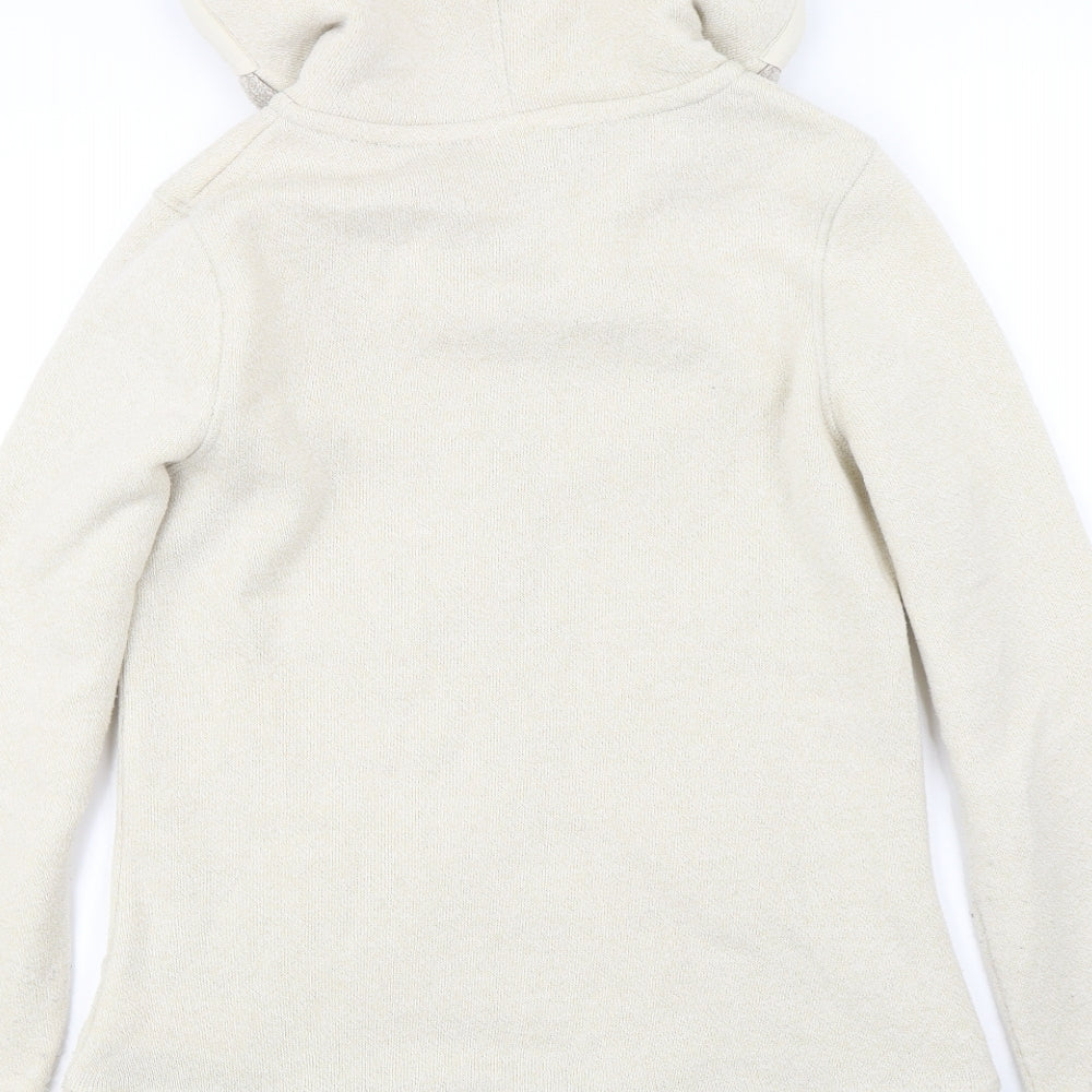 Weird Fish Womens Ivory   Full Zip Hoodie Size 10