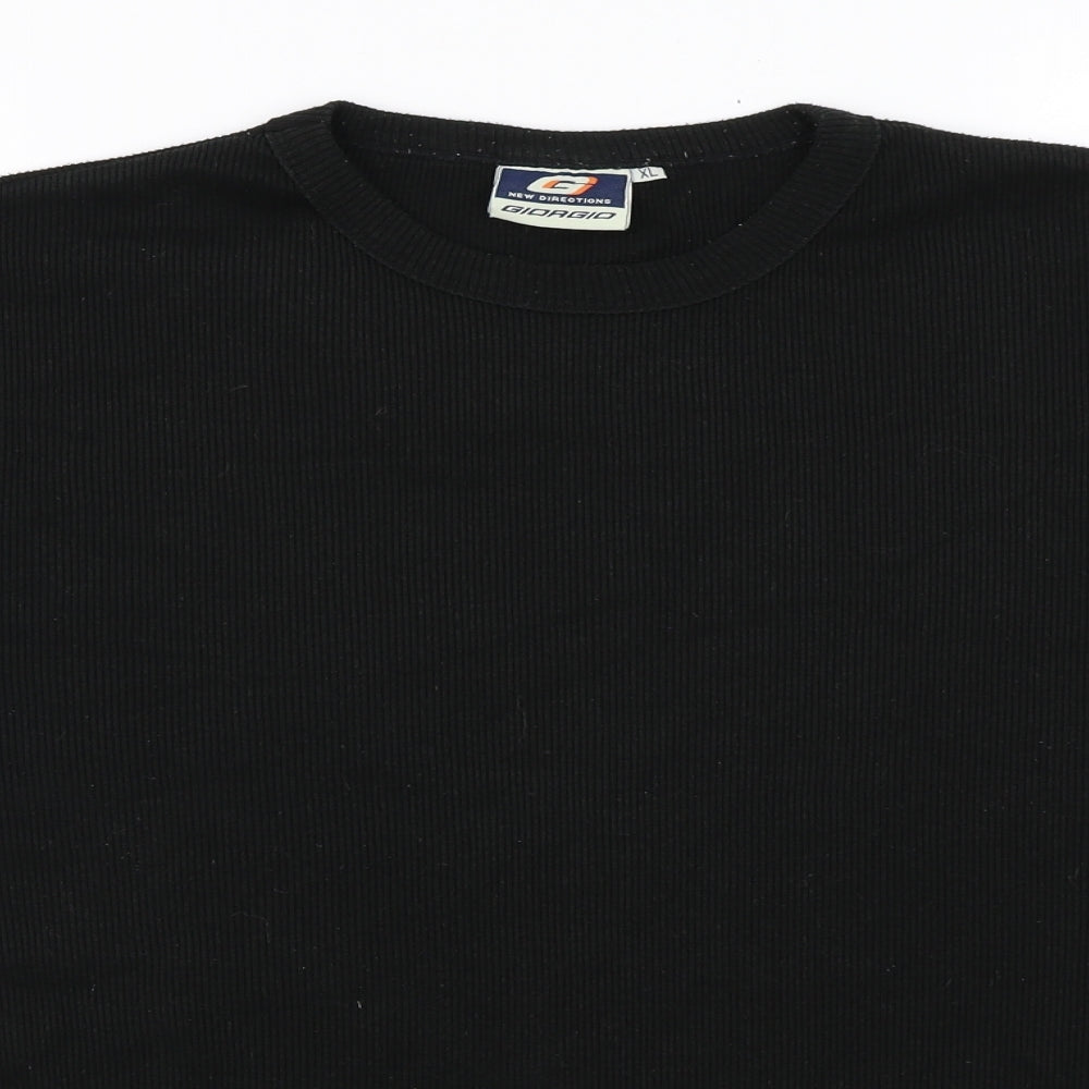 Giorgio  Womens Black   Basic T-Shirt Size XL