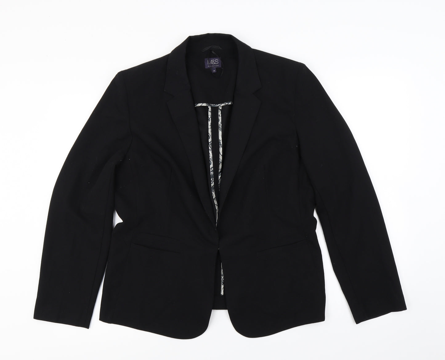 Marks and Spencer Womens Black   Jacket Blazer Size 18