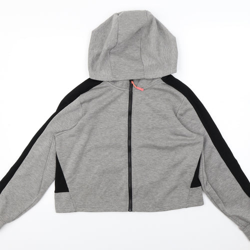 WORKOUT   Womens Grey   Full Zip Hoodie Size L