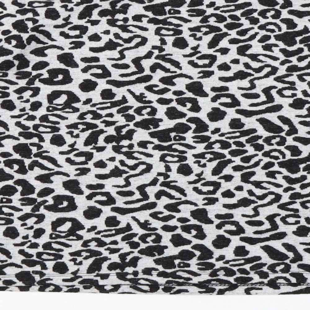 George Womens Grey Animal Print  Pullover Jumper Size L