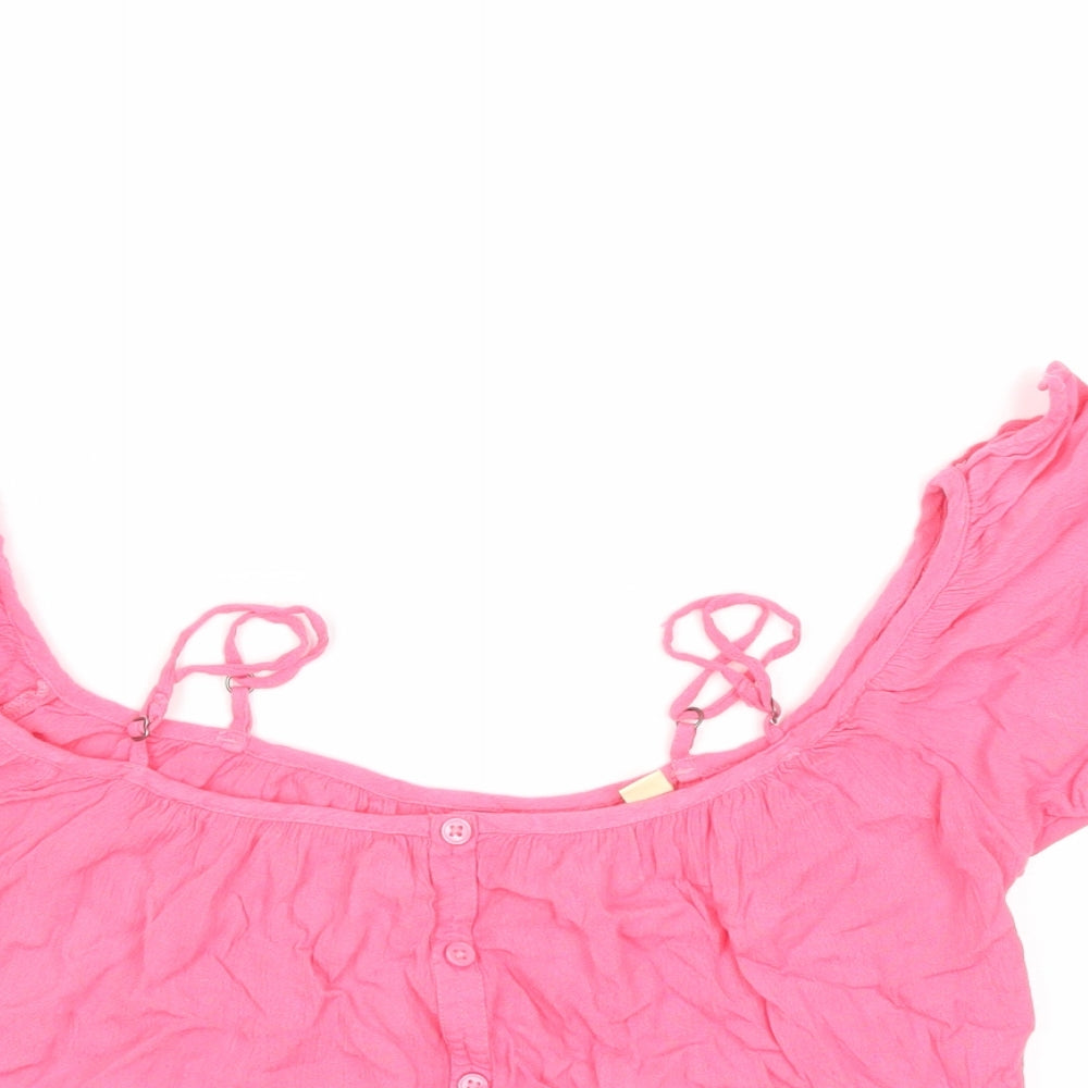 Superdry Womens Pink   Basic Blouse Size 2XS