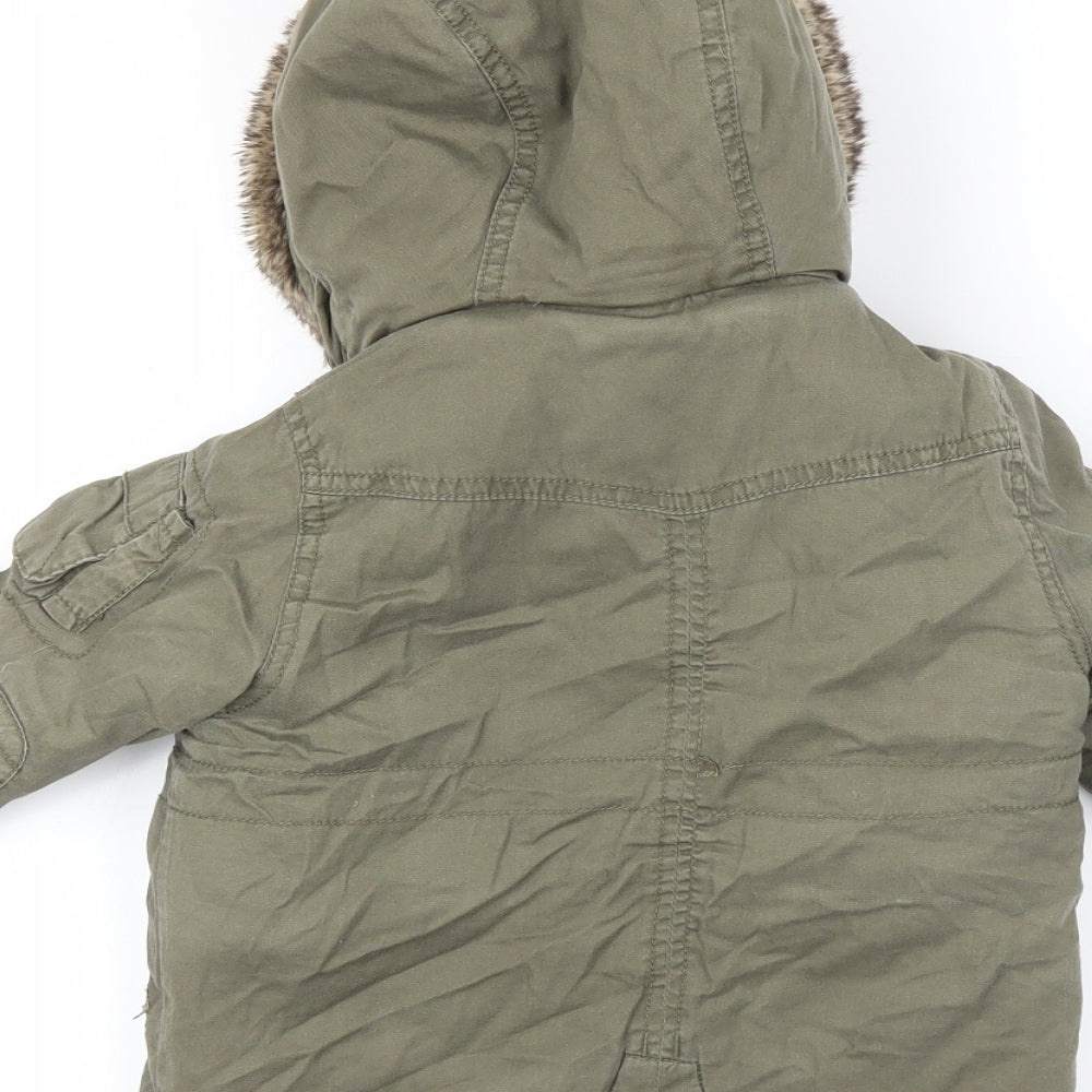 Marks and Spencer Baby Green   Parka Coat Size 12-18 Months