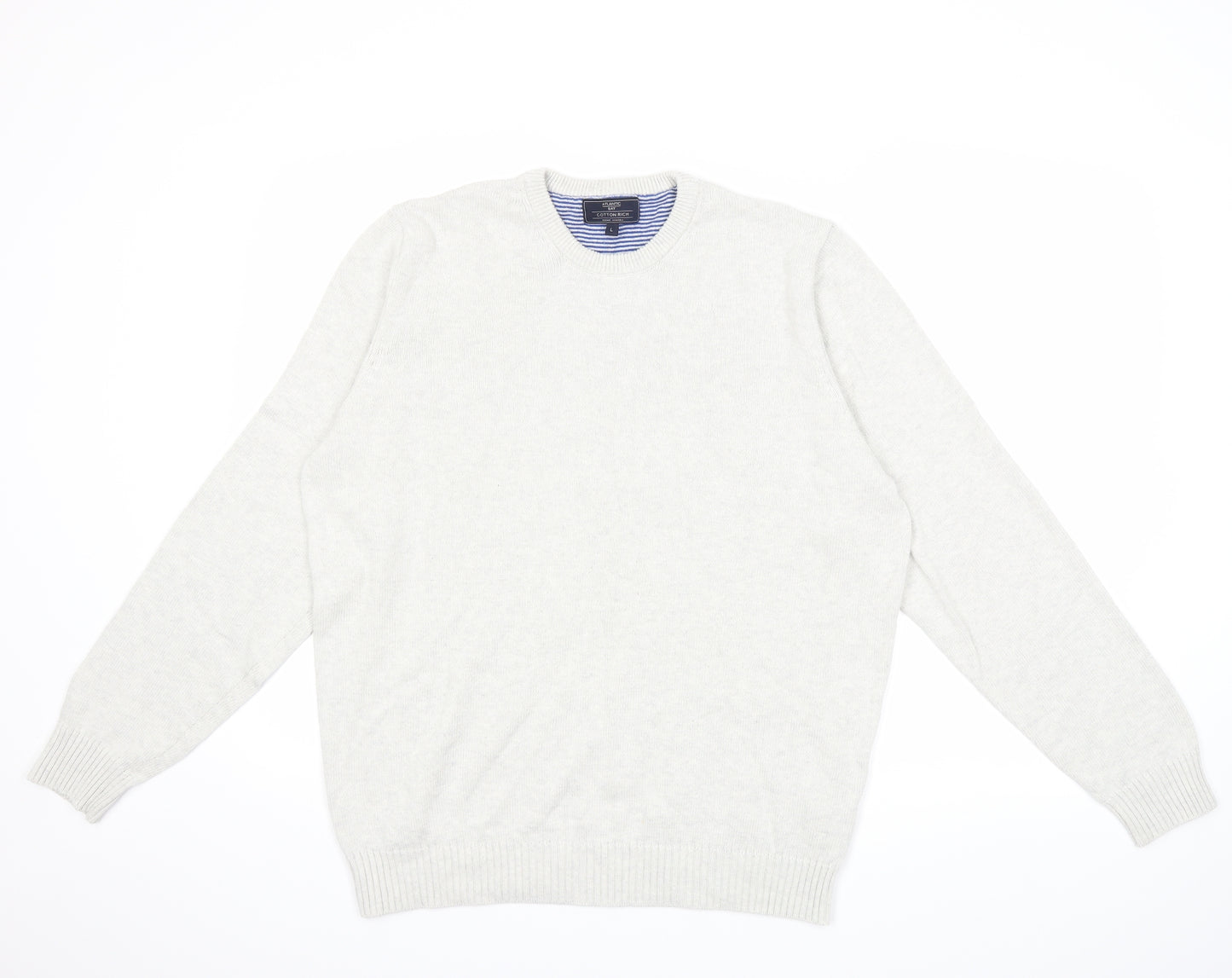 BHS Mens Beige  Knit Pullover Jumper Size L