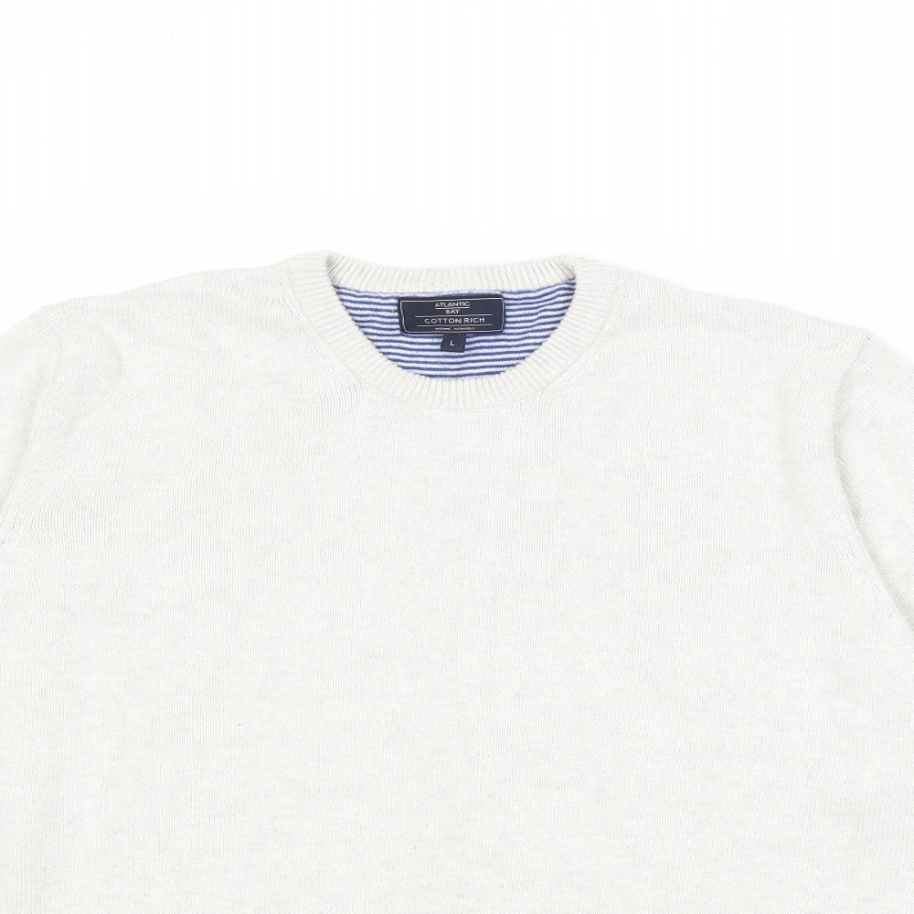 BHS Mens Beige  Knit Pullover Jumper Size L