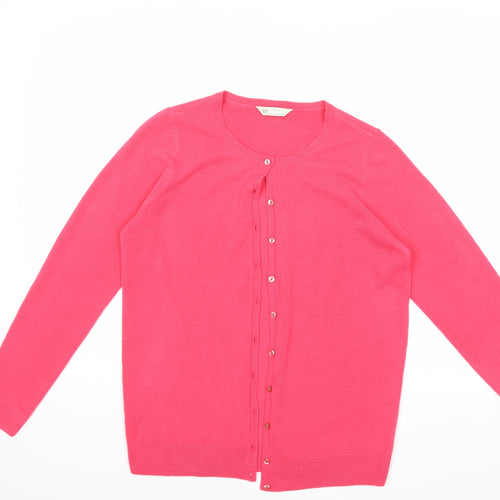 BHS Womens Pink  Knit Cardigan Jumper Size 10