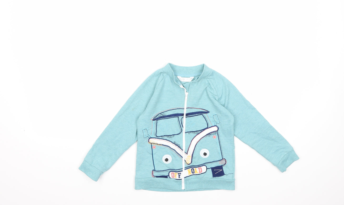 M&Co Boys Blue   Full Zip Sweatshirt Size 2-3 Years