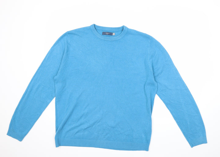 Atlantic Bay Womens Blue Knit Pullover Jumper Size L