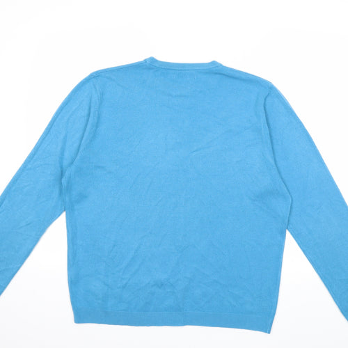 Atlantic Bay Womens Blue  Knit Pullover Jumper Size L