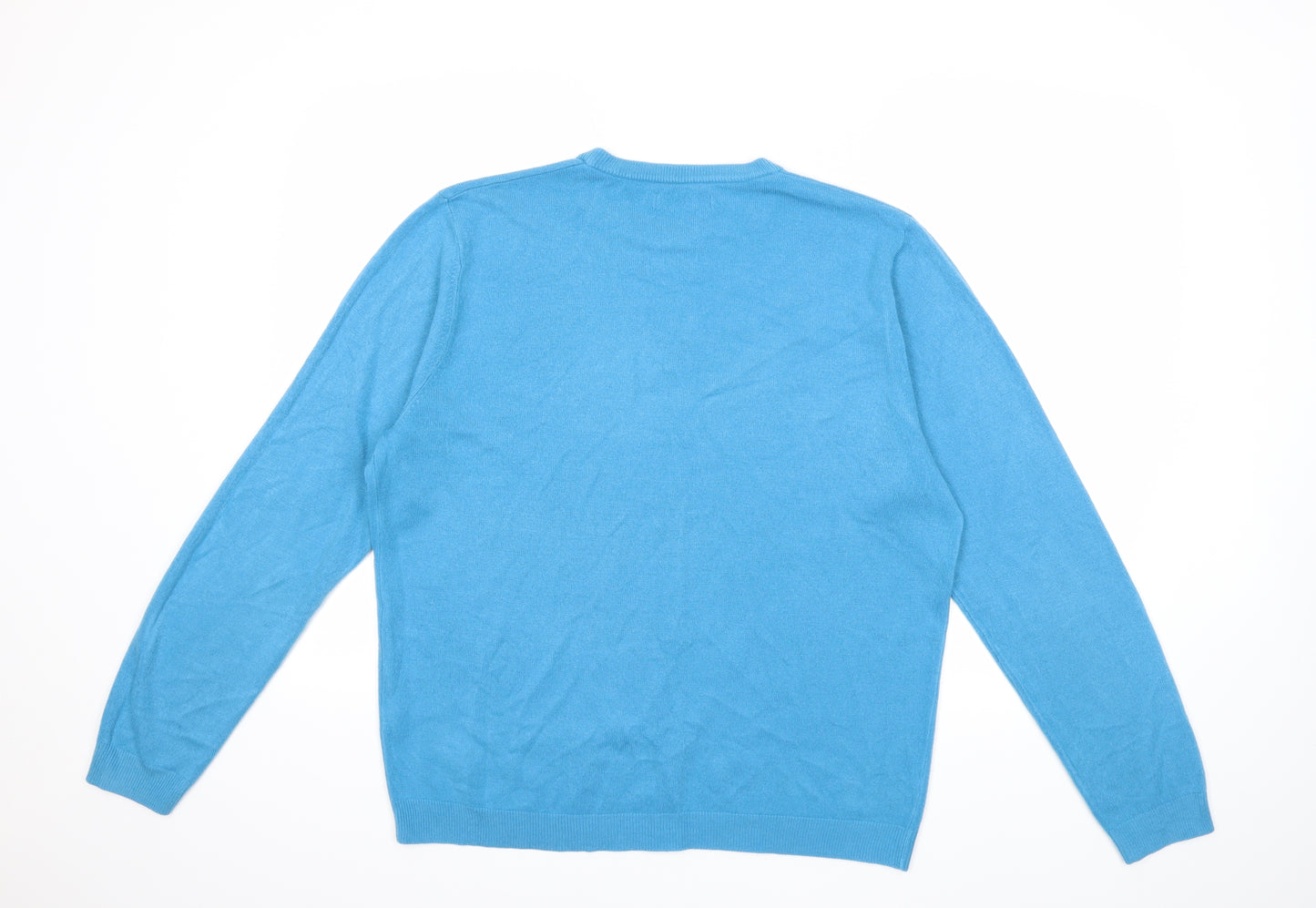 Atlantic Bay Womens Blue  Knit Pullover Jumper Size L
