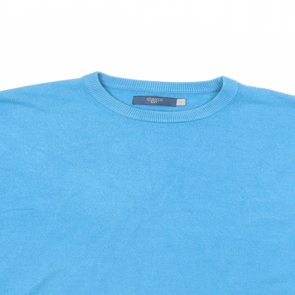 Atlantic Bay Womens Blue  Knit Pullover Jumper Size L