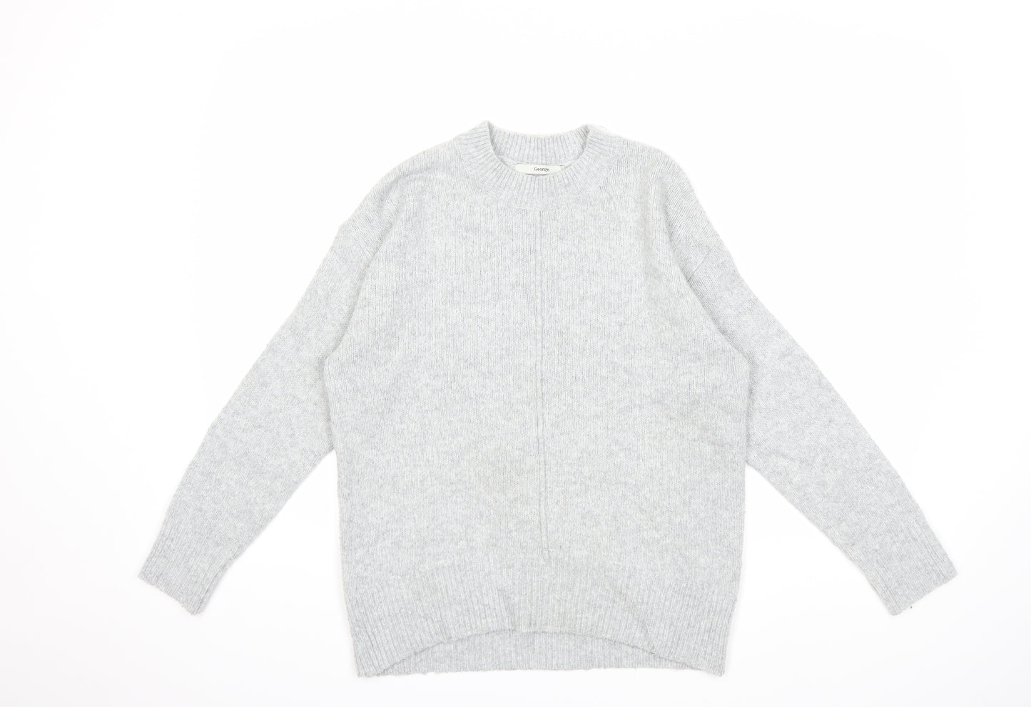 George Womens Grey  Knit Pullover Jumper Size S