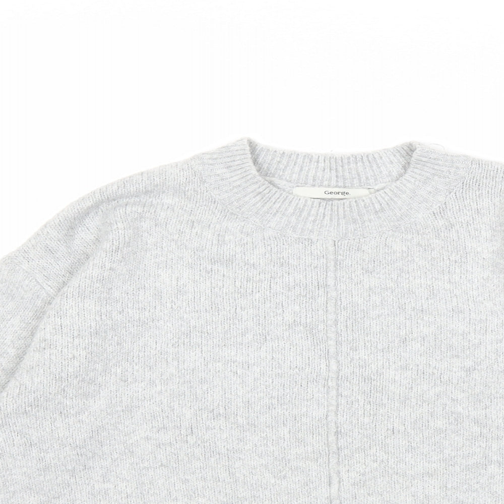 George Womens Grey  Knit Pullover Jumper Size S