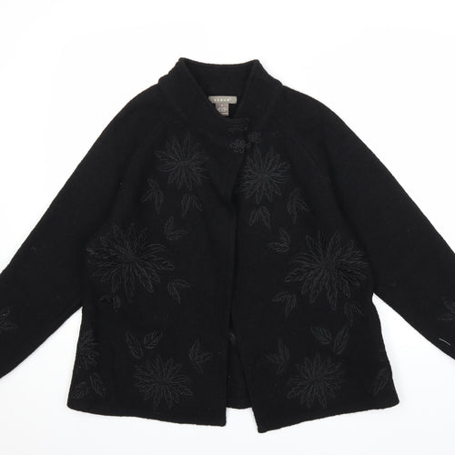 Kenar Womens Black   Overcoat Coat Size S