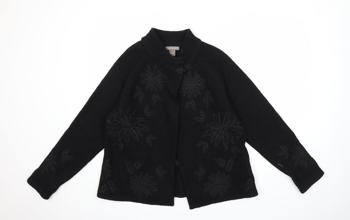 Kenar Womens Black   Overcoat Coat Size S