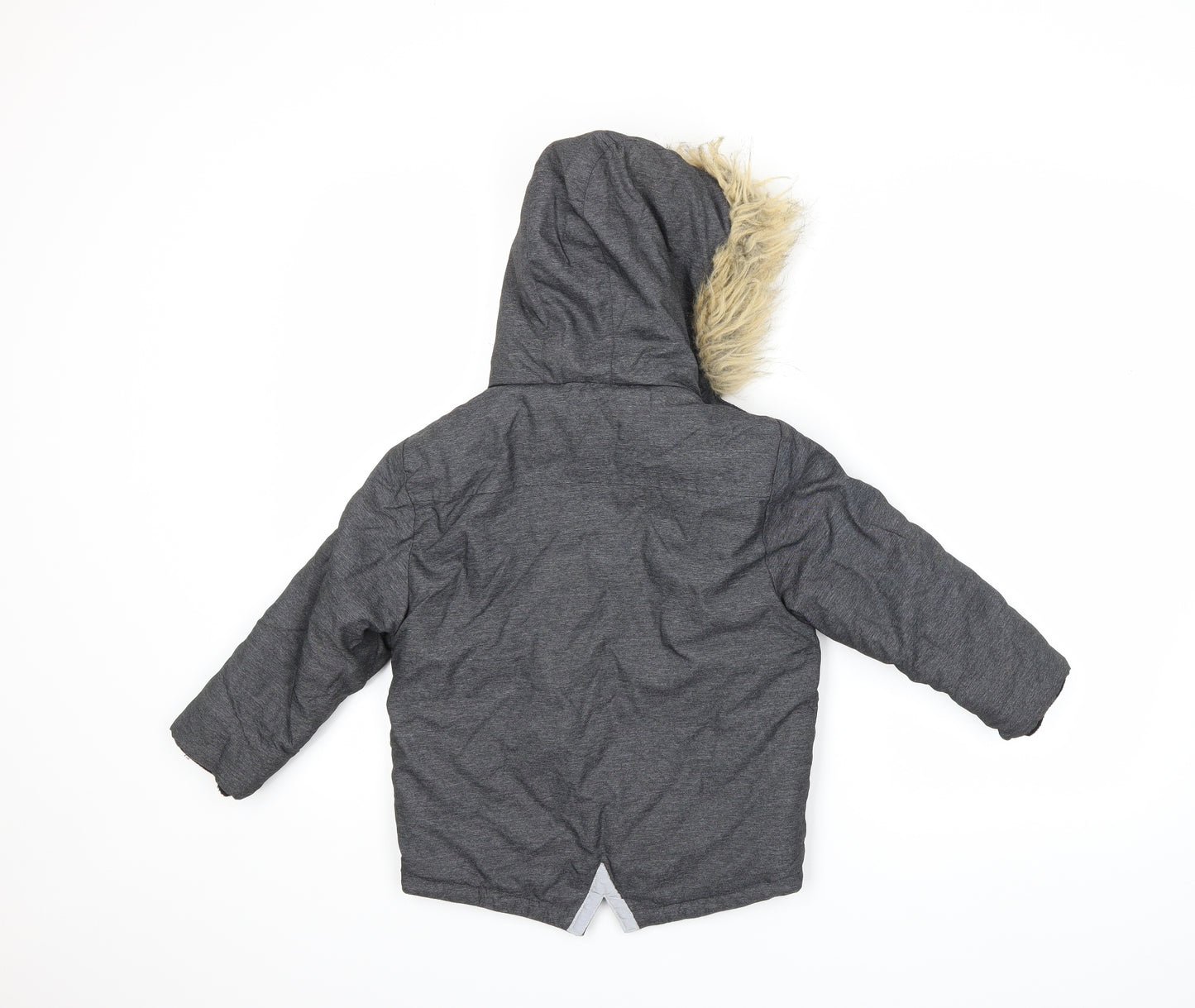 George Boys Grey   Parka Coat Size 4-5 Years