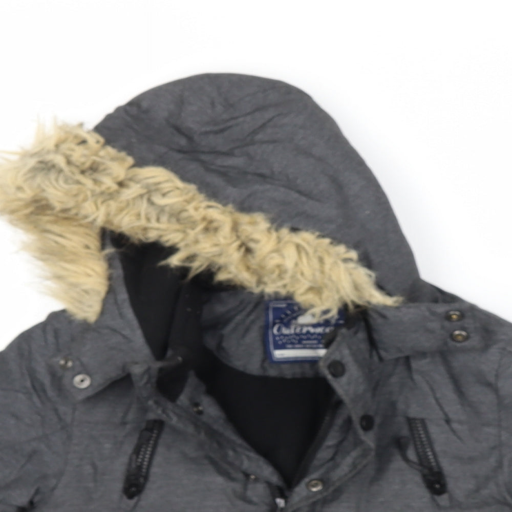 George Boys Grey   Parka Coat Size 4-5 Years